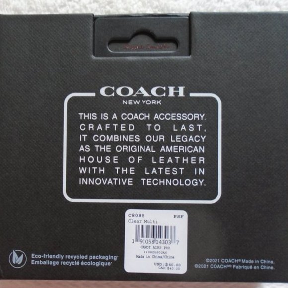 NWT Coach Airpods Pro Case with Candy Print - Picture 3 of 4